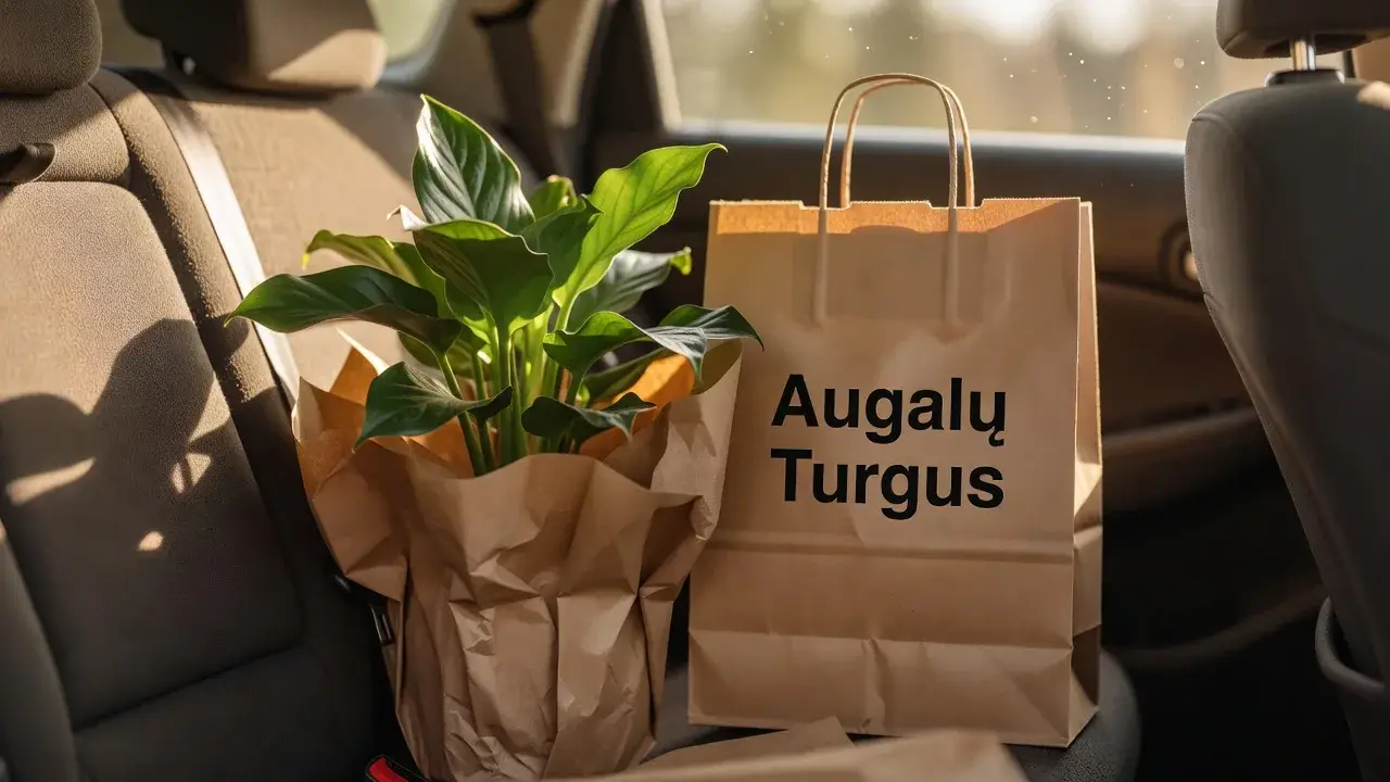 Kaip saugiai parvežti augalą namo ir paruošti jį naujai vietai