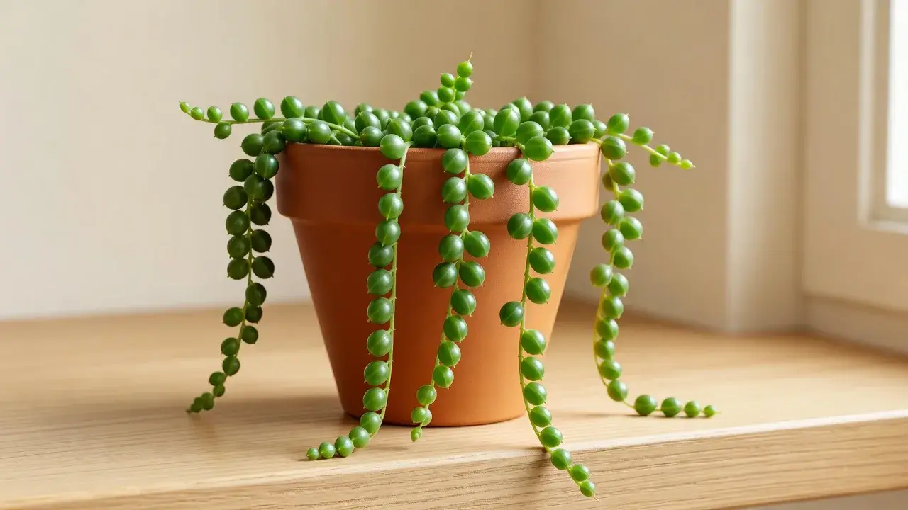 String of pearls (žirnių augalas): priežiūra ir kaip nepaleisti džiūti