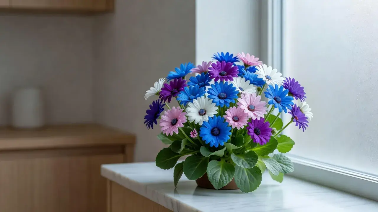 Cinerarija (Pericallis): ryškiausia žiemos gėlė kambaryje