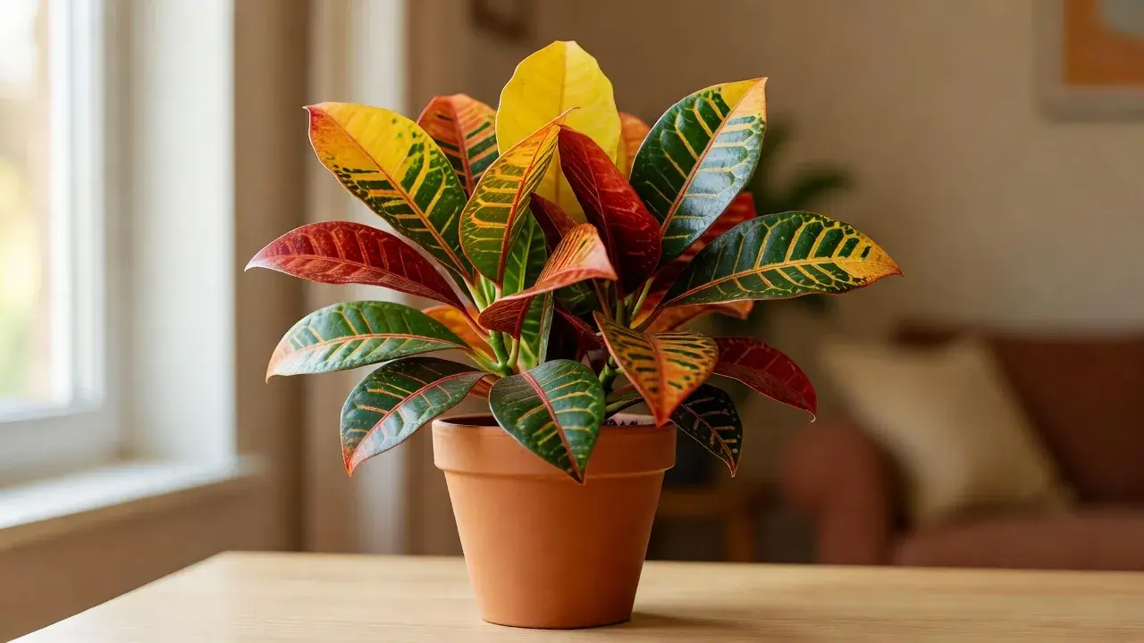 Krotonas (Codiaeum variegatum): priežiūra namuose ir kodėl krenta lapai