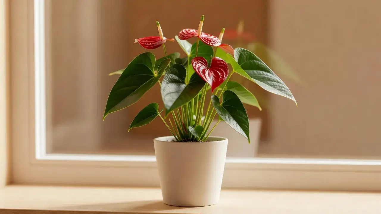 Anthurium (flamingų gėlė): priežiūra ir žydėjimas ištisus metus